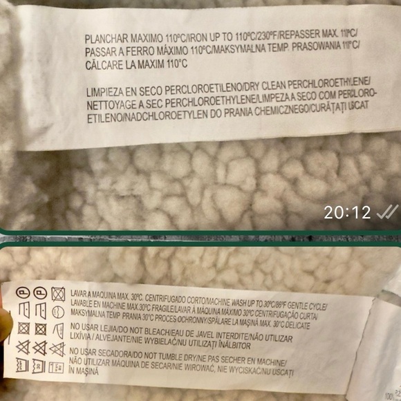 PULL&BEAR Denim Moto Sherpa Jacket Womens Size Large - Picture 15 of 16